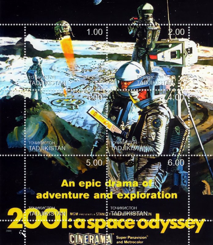 Tajikistan 2000 -  2001 A SPACE ODYSSEY  Sheetlet Composite (6) MNH #TAD 10/15C
