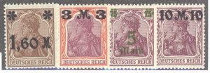 Germany, Scott #133-36, Unused, Hinged, complete set