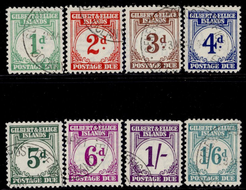 GILBERT AND ELLICE ISLANDS GVI SG D1-D8, 1940 due set, FINE USED. Cat £275.