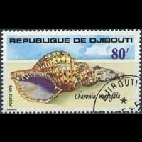 DJIBOUTI 1978 - Scott# 481 Seashell 80f CTO