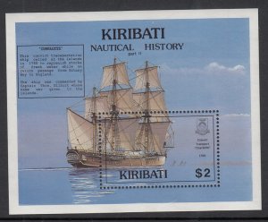 Kiribati 561 Sailing Ship Souvenir Sheet MNH VF