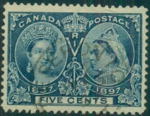 CANADA #54 5¢ deep blue, used w/light cancel, XF+