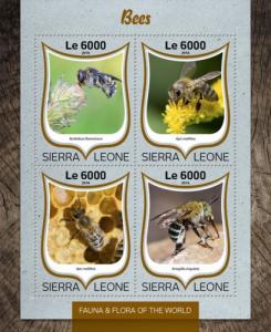 SIERRA LEONE 2016 SHEET BEES INSECTS srl16812a