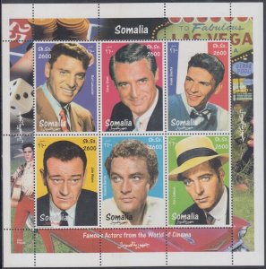 SOMALIA  # SOA009 CPL MNH  SHEET of 4 DIFF FAMOUS ACTORS