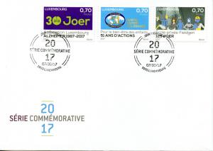 Luxembourg 2017 FDC Alzheimer 51 International Fieldgen Schools 3v Cover Stamps