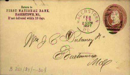 United States, Postal Stationery, Maryland