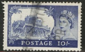 Great Britain Scott 311 used 1955 10sh stamp 