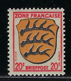 Germany - under French occupation - Scott # 4N8, mint nh