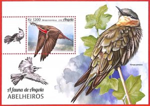 A3792 - Angola - ERROR MISPERF, Souvenir Sheet - 2018, Birds