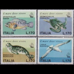 ITALY 1978 - Scott# 1317-20 Marine Life Set of 4 NH