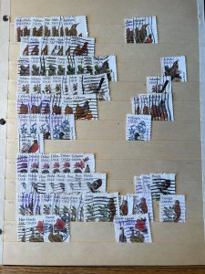 *Collection of used US State Birds and Flowers stamps, off paper #1953-2002