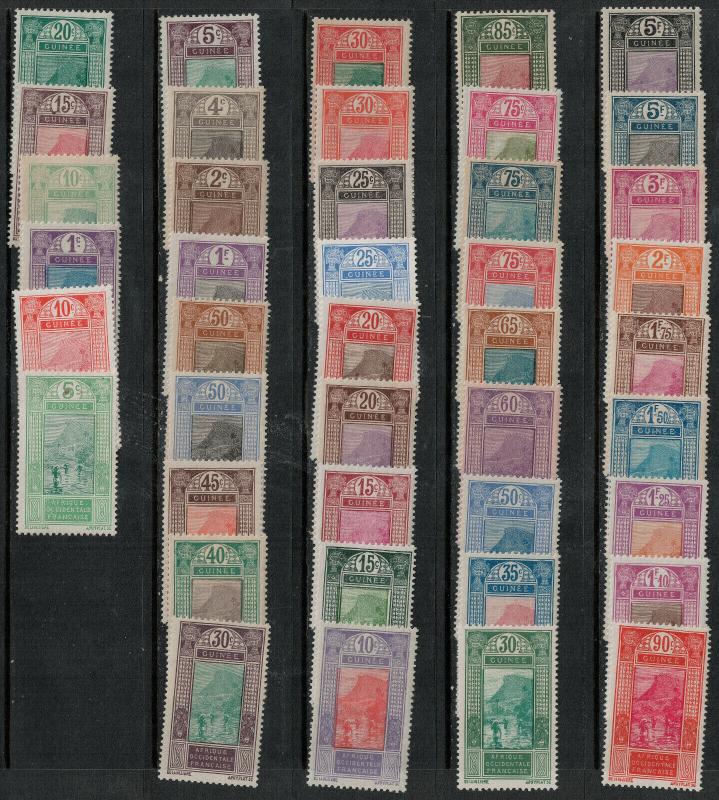 French Guinea 1913-1933 SC 63-104 Mint/MNH SCV $145.00 Set