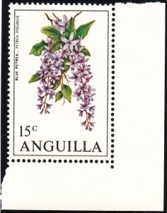 Anguilla 1970 MNH Sc #88 15c Blue Petrea Flowers