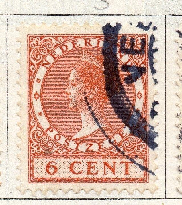 Holland 1924-25 Early Issue Fine Used 6c. 089424