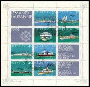 Switzerland Scott 656 a-h Used.