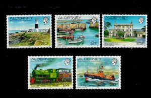 Alderney 1991 - Queen Elizabeth - Set of 5 Stamps - Scott #42-46 - MNH