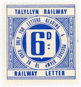 (I.B) Talyllyn Railway : Letter Stamp 6d