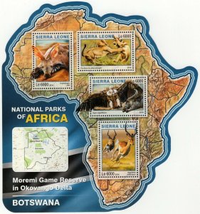 Moremi Game Reserve Stamp Botswana Panthera Leo S/S MNH #7226-7229
