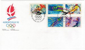 Canada 1992 FDC Stamps Scott 1399-1403 Sport Olympic Games