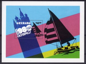 Grenada 1980 Sc#984 MOSCOW OLYMPICS-YACHTING S/S (1) MNH