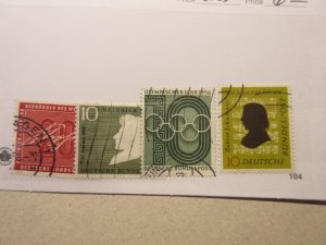 GERMANY Scott 738, 740, 742, 743 USED Cat $6.50