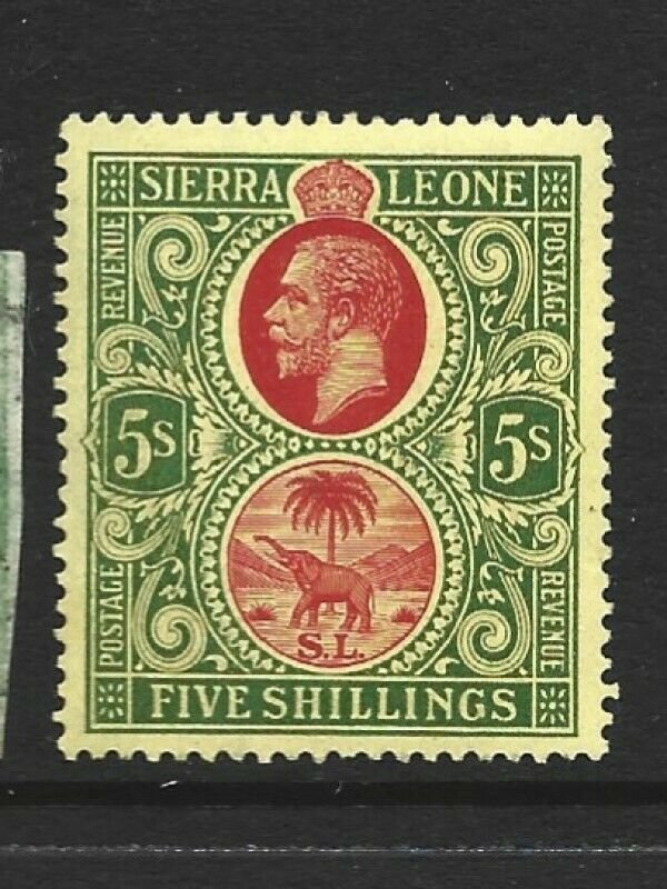 Sierra Leone Scott 117 5-shilling George V Unused Hinged VF