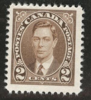 CANADA Scott 232 MNH** 1937 2c KGVI stamp CV$0.90