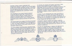 Canada 1984 Royal AIr Force Crested FDC Maple Leaf Cancel Stamps Cover ref21990