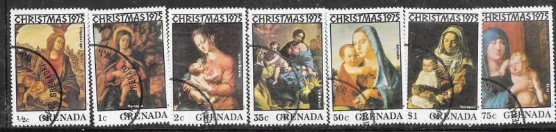 Grenada #684-690 Christmas 1975 (CTO) CV$1.75