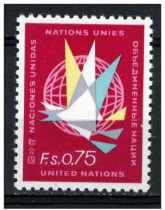 UN Geneva 1969 - Scott 8 MNH - Flight across globe 