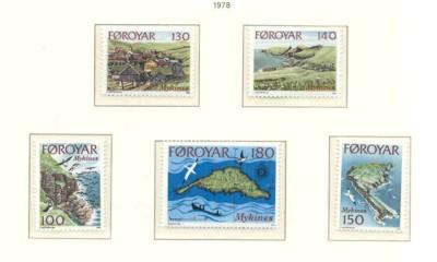 Faroe Islands Sc  31-5 1978 Mykines Island stamp set mint NH