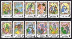 Gambia 702a-702l Christmas Singles MNH VF