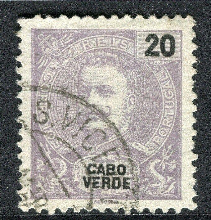 PORTUGAL CABO VERDE 1898 early Carlos issue fine used 20r. value 