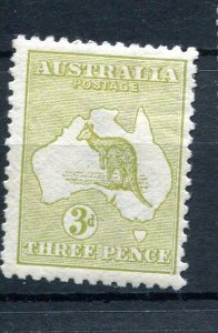 Australia 1913 kangaroo 3p Sc 5 Die I MH 9316