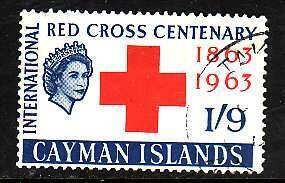 Cayman Is.-Sc#170- id9-used 1sh9p Red Cross-Omnibus-1963-