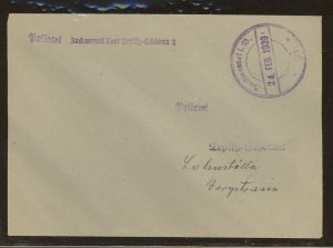 Sudetenland, Older Stampless Cover, 1939, Official of Zuckmantel 