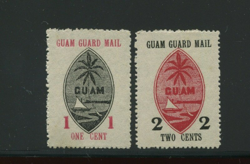 Guam Guard Mail M3-M4 Set of 2 Unused Stamps (Stock Guam M1-2)