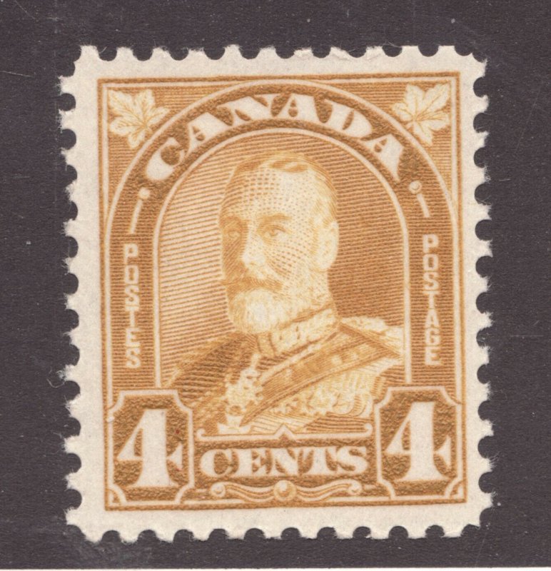 #168 - Canada - 1930 KGV - 4 Cent Yellow Bistre - MNH -VF- superfleas - cv$50