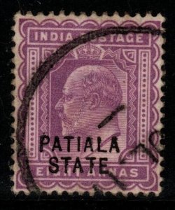 INDIA-PATIALA SG43 1906 8a PURPLE USED