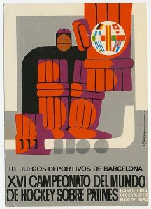 Postcard / Postmark Spain 1964 Hockey - World Championship