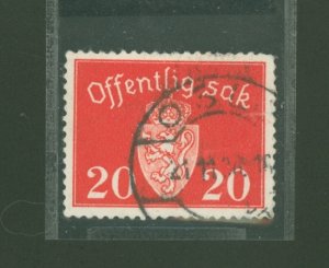 Norway #O26 Used Single