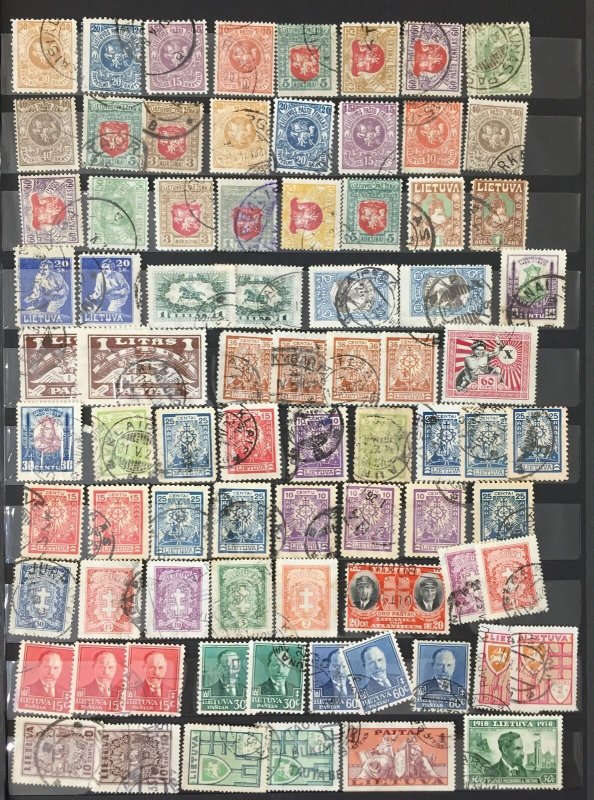 Lithuania Latvia Early/Mid Imperf Perf Used Mixture (Apx 130+) Gar154