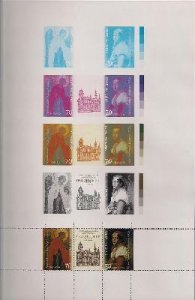 Ukraine 2005 Painting RARE sheetlet DIFFERENT perforation and color proof MNH