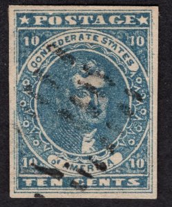 CSA Scott #2 Extra fine. Neat grid cancel.