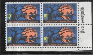 US#1548 10c Sleepy Hollow ZIP Block of 4 (MNH) CV $1.35