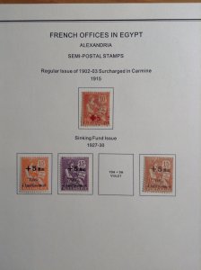 Offices in Egypt (Alexandria) #1-77-86/B1-B4/J/-J11/J13 (-9stamps) mostly  MH