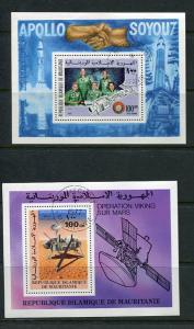 Mauritania 2 Souvenir Sheets Used/CTO 5750