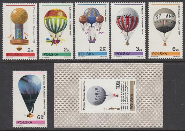 Poland 2433-9 Balloons mnh