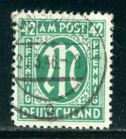 Germany AM Post Scott # 3N16, used, variation