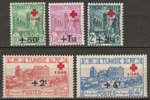 Tunisia 1946 Sc B91-5 set MLH*